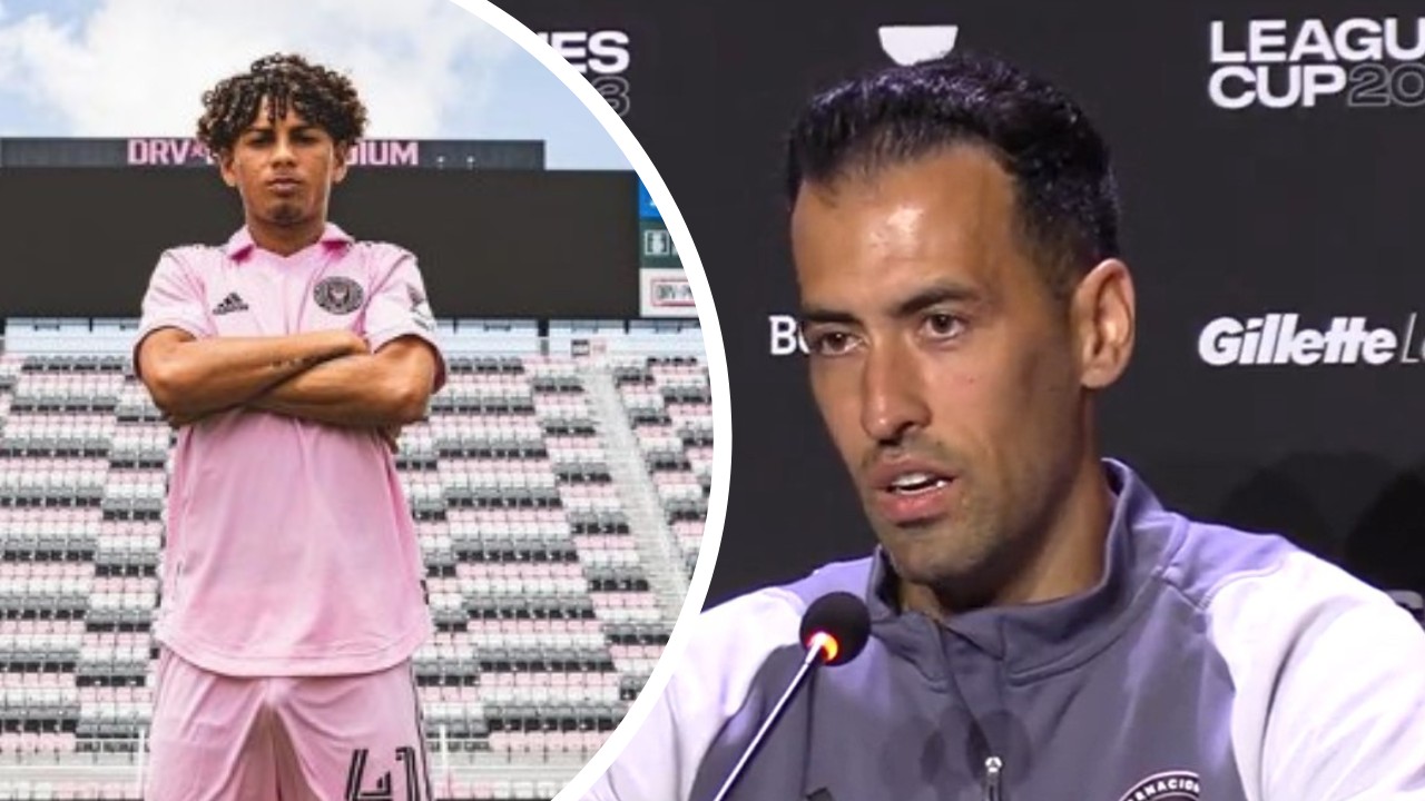 Sergio Busquets habla del hondureño David Ruiz previo a su debut ante Cruz Azul