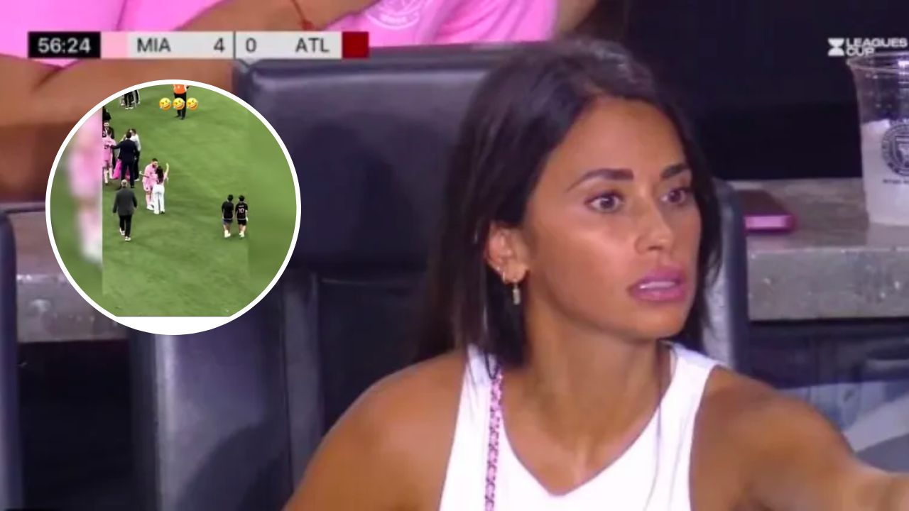 Esposa de Messi estuvo a punto de besar a un jugador del Inter Miami por error