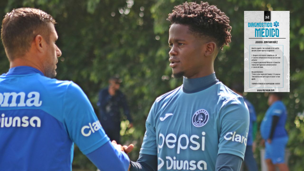 Motagua confirma las cuatro lesiones de Jonathan Núñez y hasta que fecha de 2024 regresa