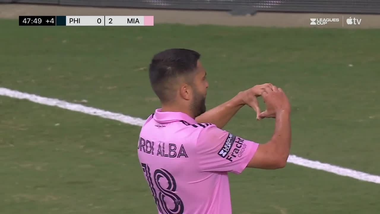 Jordi Alba se estrena como goleador en el Inter Miami y así lo celebró
