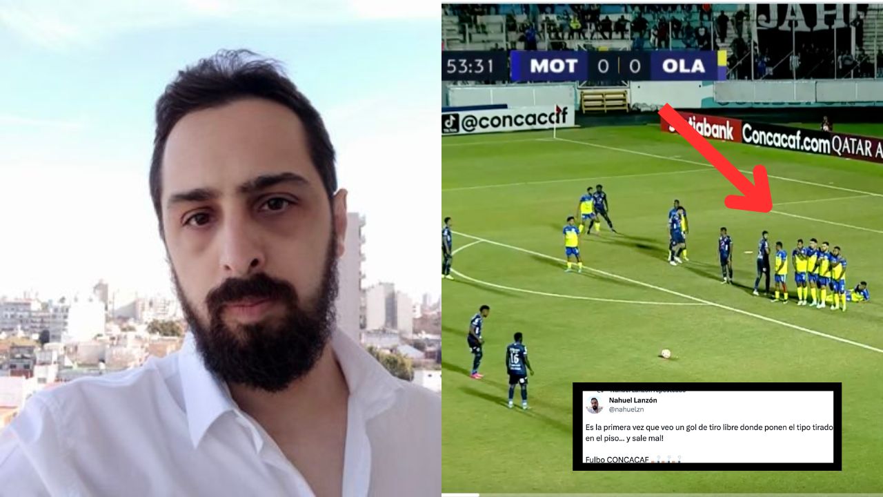 Periodista argentino sorprendido por algo nunca visto en gol de tiro libre de Motagua