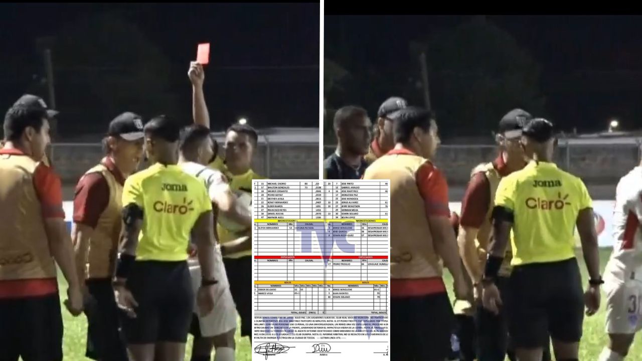 Esto dice el acta arbitral del juego Real Sociedad vs Olimpia donde Pedro Troglio salió expulsado