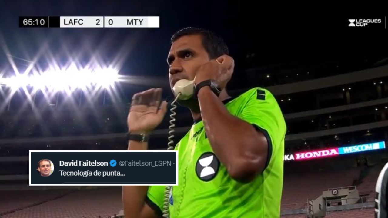 Árbitro hondureño se hace viral en partido de la Leagues Cup al improvisar VAR telefónico