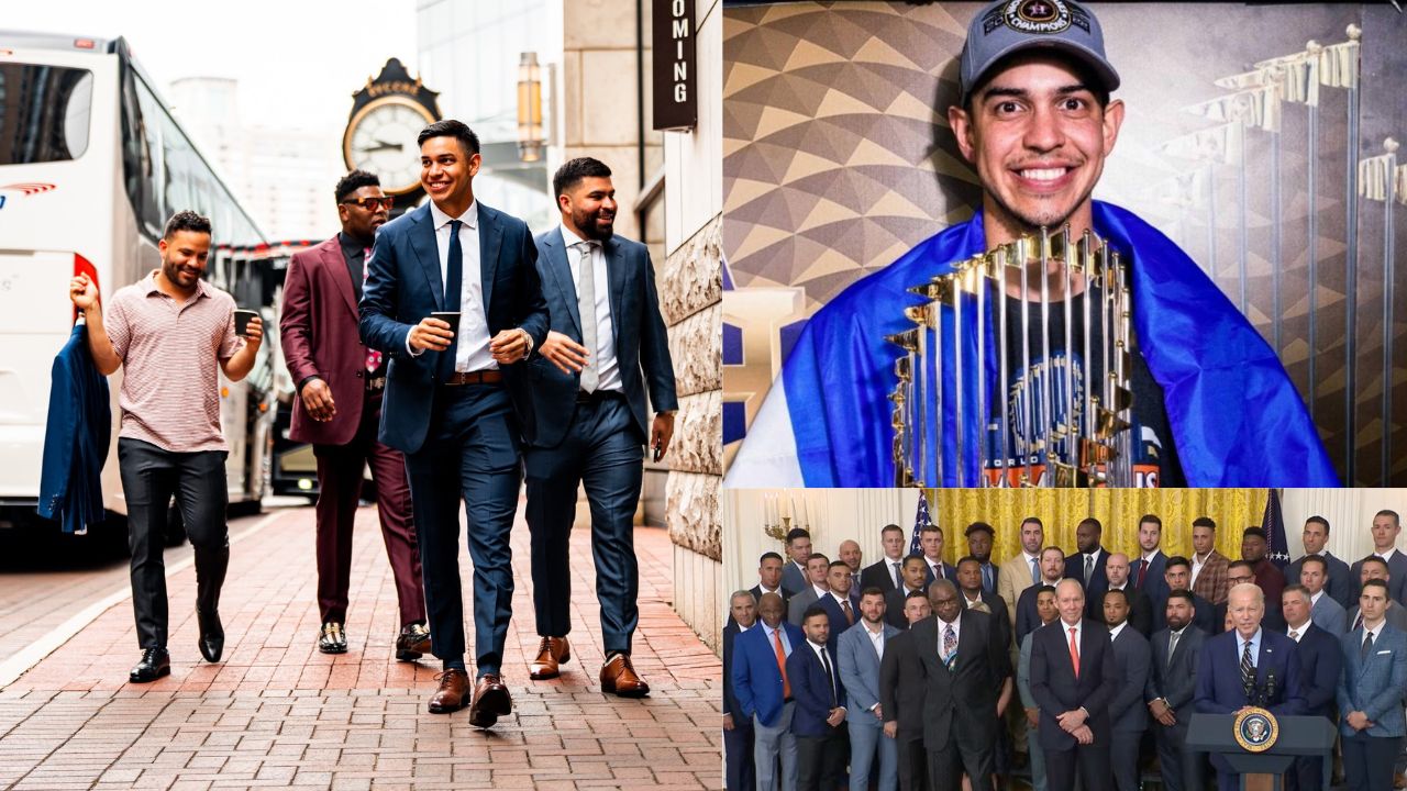 Mauricio Dubón y los Astros de Houston, recibidos con honores por Joe Biden, presidente de EUA