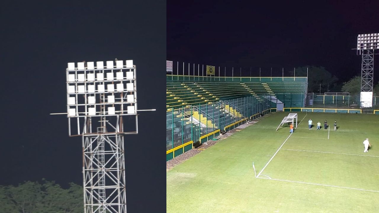Estadio hondureño estrena lujoso sistema de alumbrado artificial
