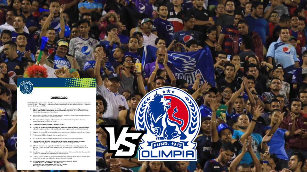 Motagua anuncia rigurosas prohibiciones para el clásico contra Olimpia y una novedad