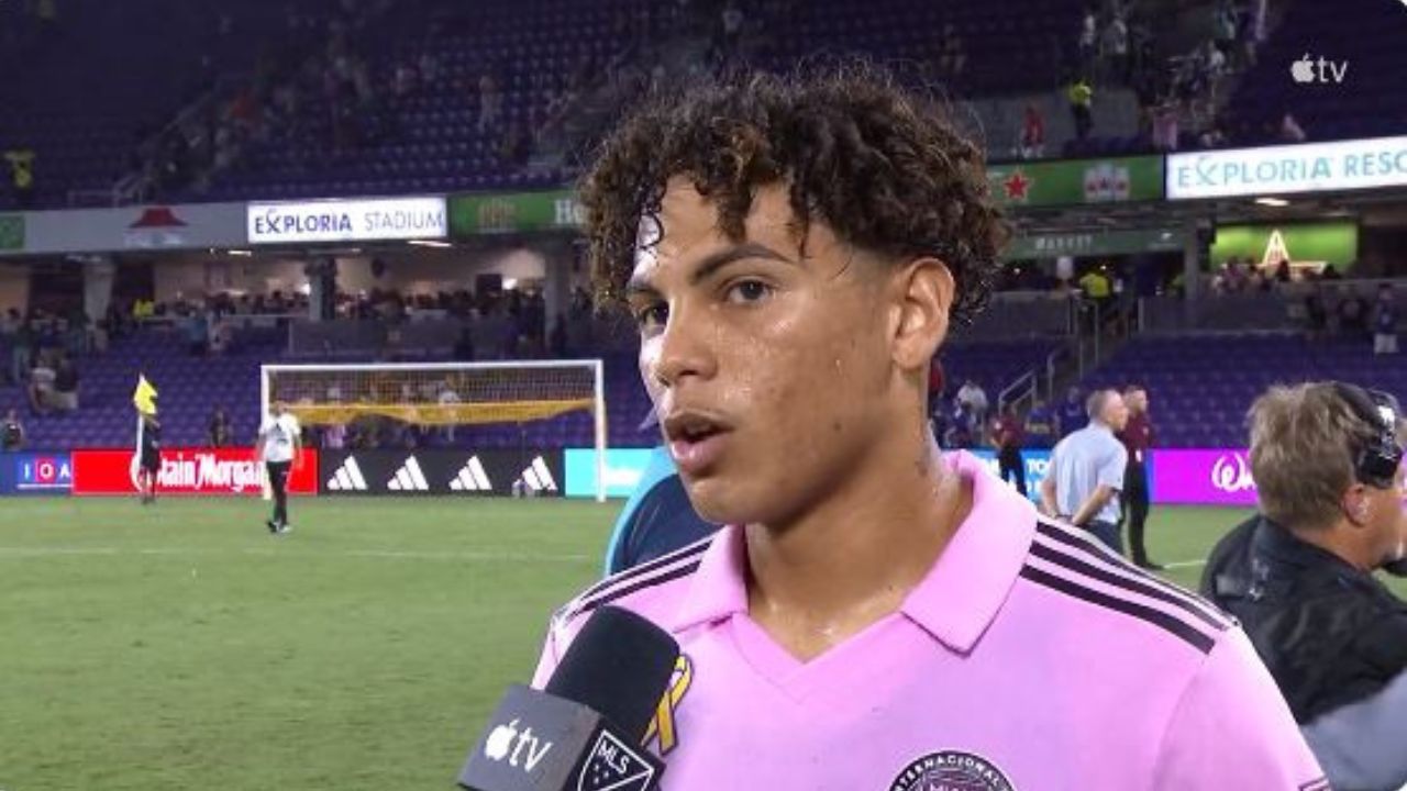 David Ruíz y su reacción al anotar su primer gol en un clásico con el Inter Miami
