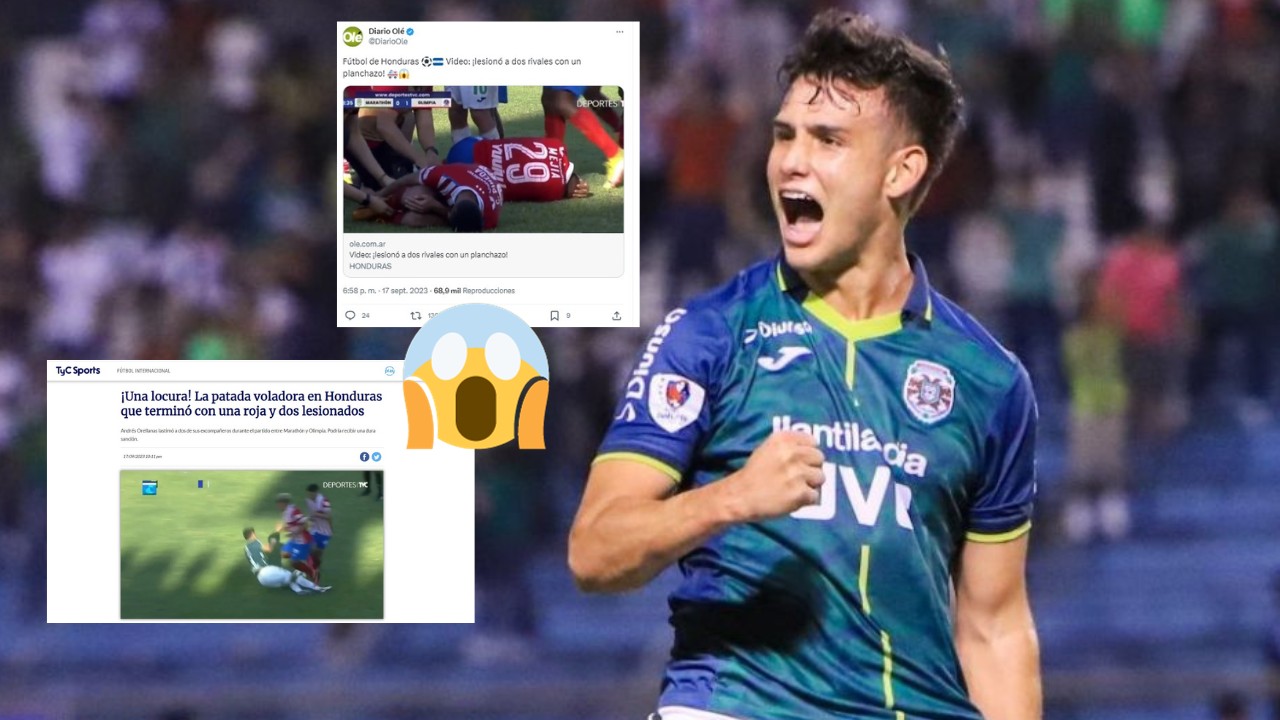 Prensa internacional viraliza la brutal entrada de André Orellana contra jugadores de Olimpia
