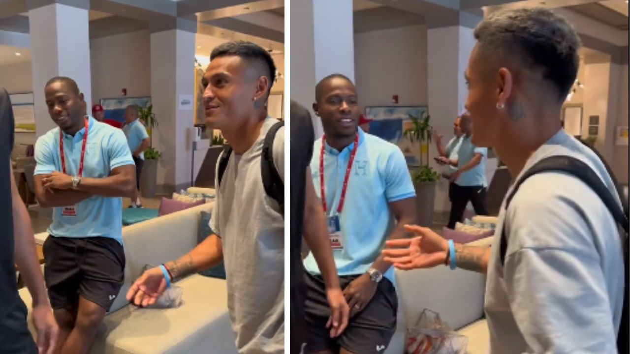 Jugador de Olimpia se 'negó' a saludar a Andy Najar y esta fue su reacción