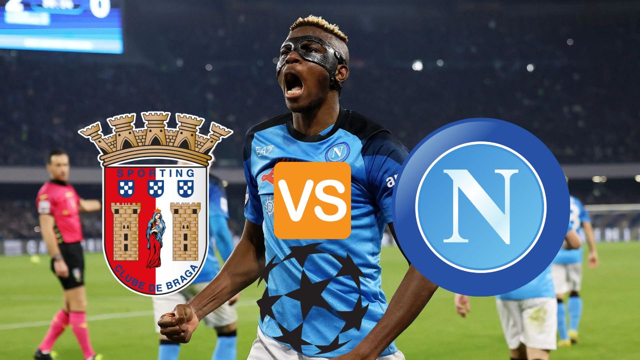 SC Braga vs Napoli se medirán en Champions League, hora y canal dónde ver en vivo