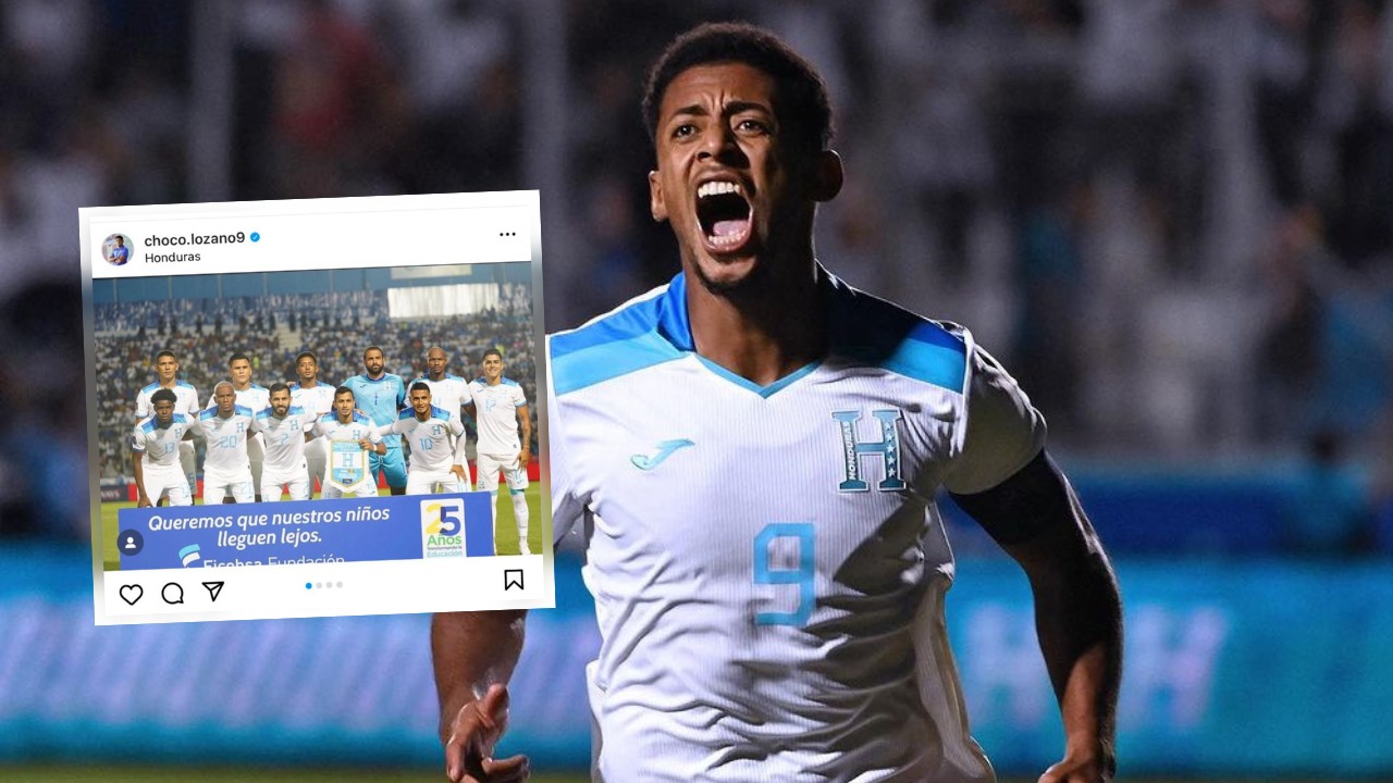 El Choco Lozano reacciona luego de anotar con Honduras y recibe respuesta de Romell Quioto