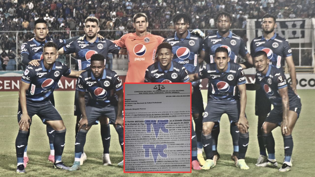 Motagua recibe fuerte multa por parte de la Comisión de Disciplina