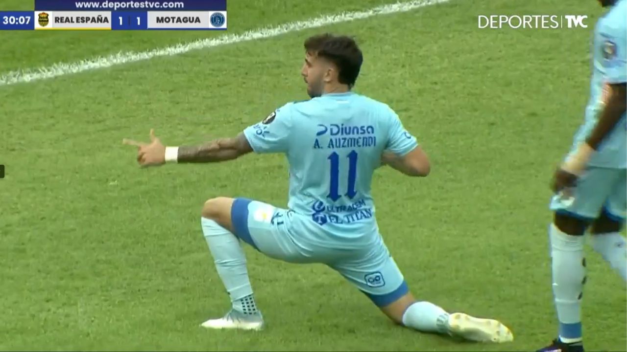 Así fue el primer gol de Auzmendi con Motagua en Liga Nacional
