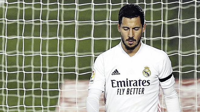 Hazard solo pudo marcar siete goles en 76 partidos con el Real Madrid.
Foto: AFP