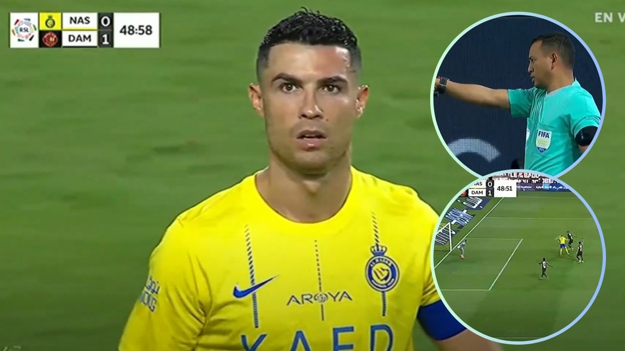Árbitros hondureños anulan golazos de Cristiano Ronaldo en la Liga de Arabia Saudita
