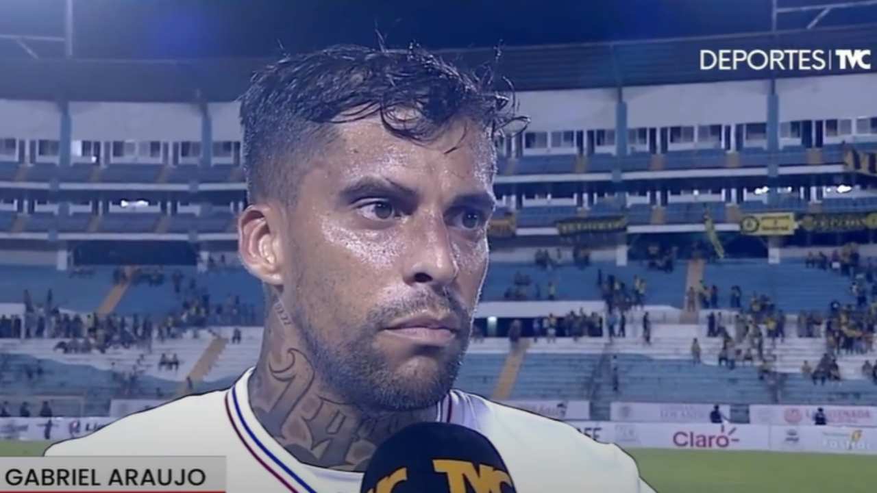Gabriel Araújo reacciona tras su golazo en triunfo ante Real España
