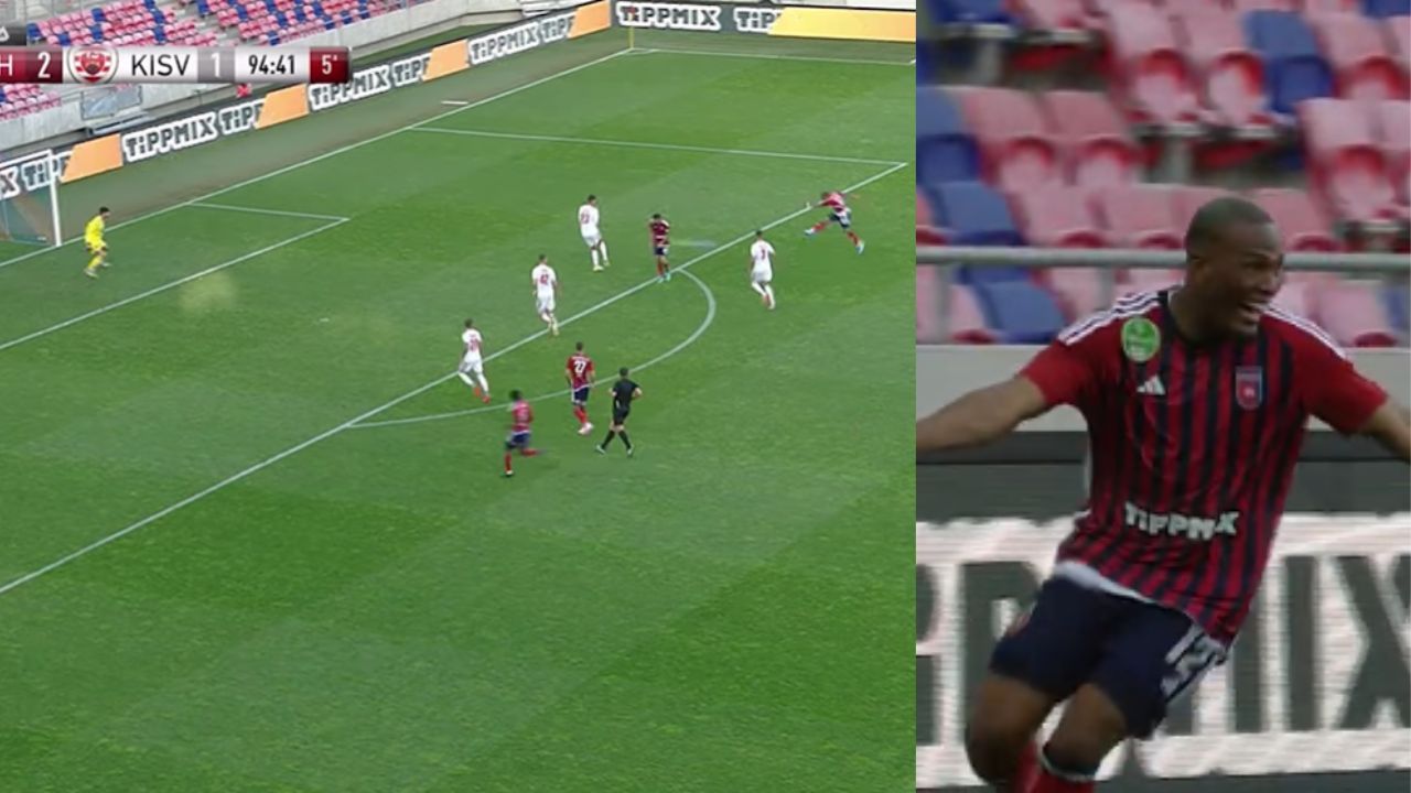 Deybi Flores marca su primer gol en Hungría con el Fehervar y lo hizo con tremendo zapatazo