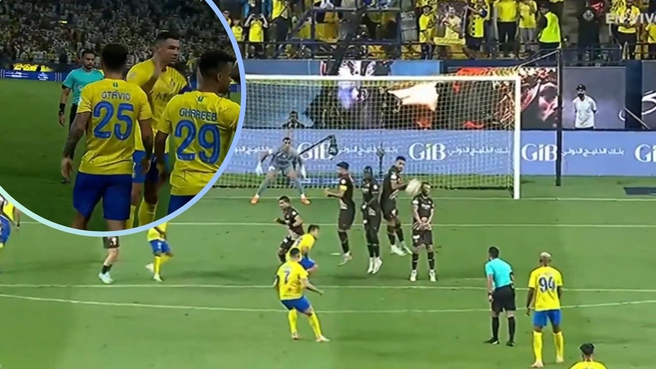 La reacción de Said Martínez al gol de tiro libre de Cristiano Ronaldo con el Al Nassr