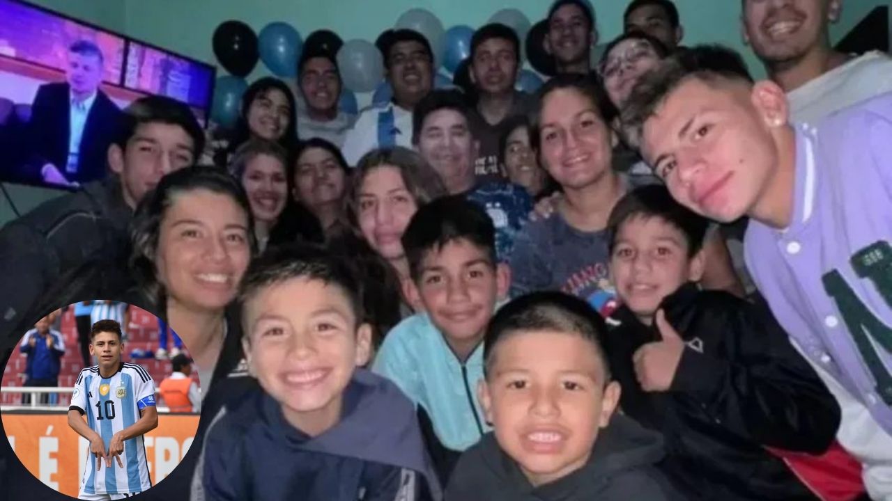 Claudio Echeverri familia, así es el padre, madre, hermanos y abuela del jugador de Argentina