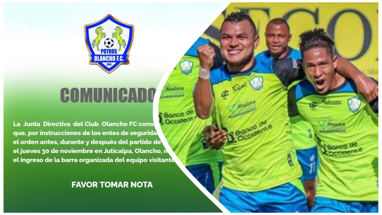 La determinación de Olancho FC con la afición de Motagua para el partido de ida en repechaje