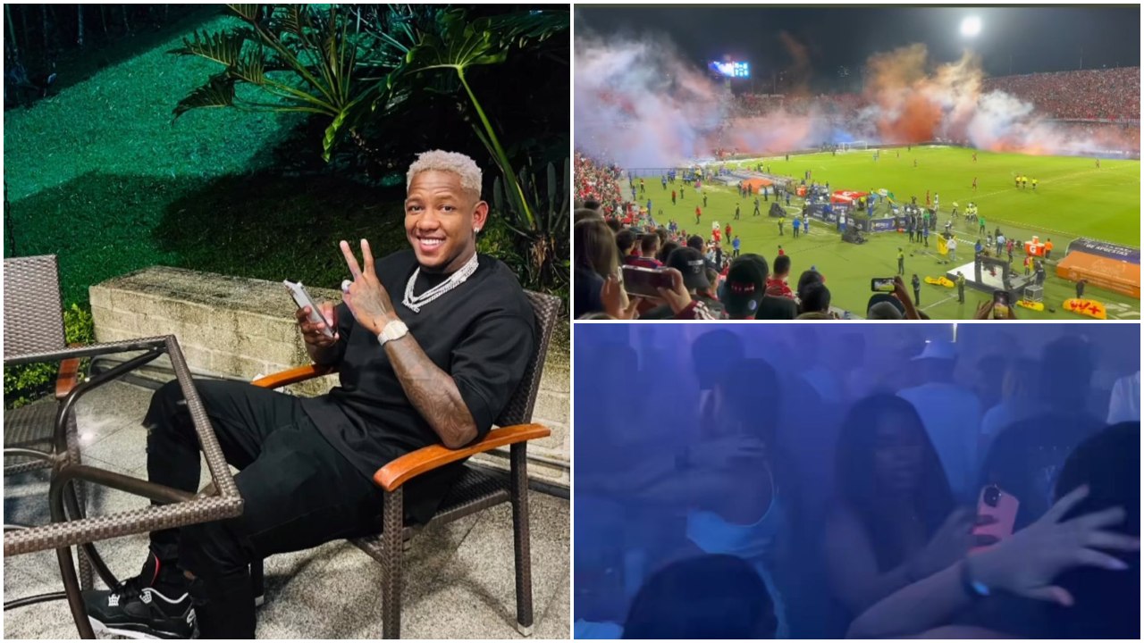 Disfrutando del fútbol y en discoteca: así vive Romell Quioto sus vacaciones en Colombia