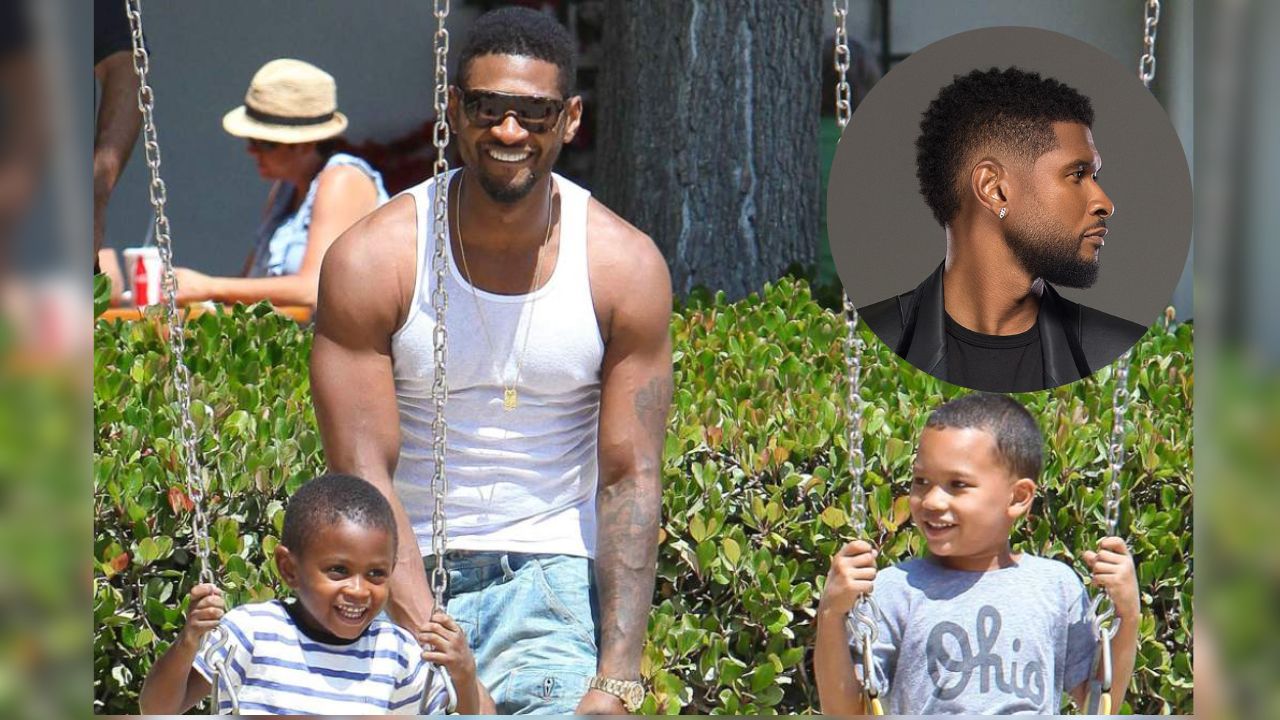 Usher familia, ¿cuántos años tiene su actual esposa, quienes son sus hijos y cuántos años tienen?