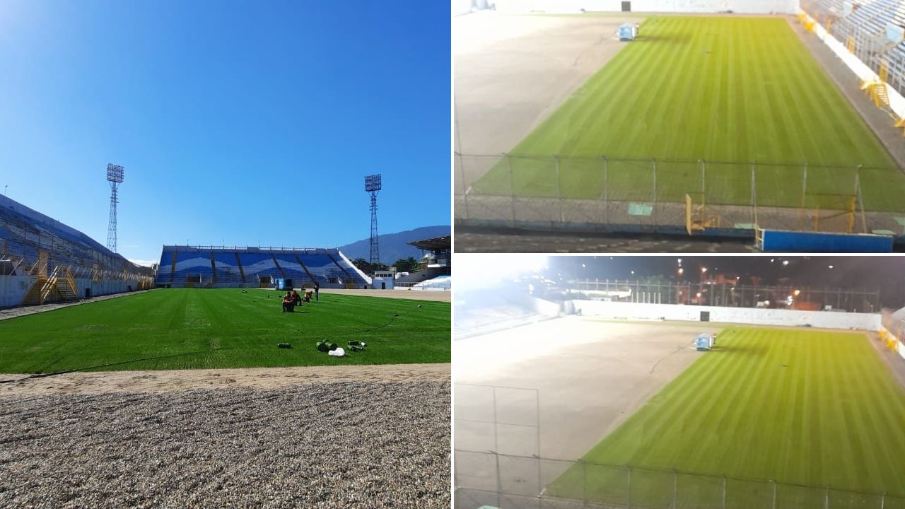 Estadio Morazán conoce la fecha en la que albergará su primer partido con nueva grama