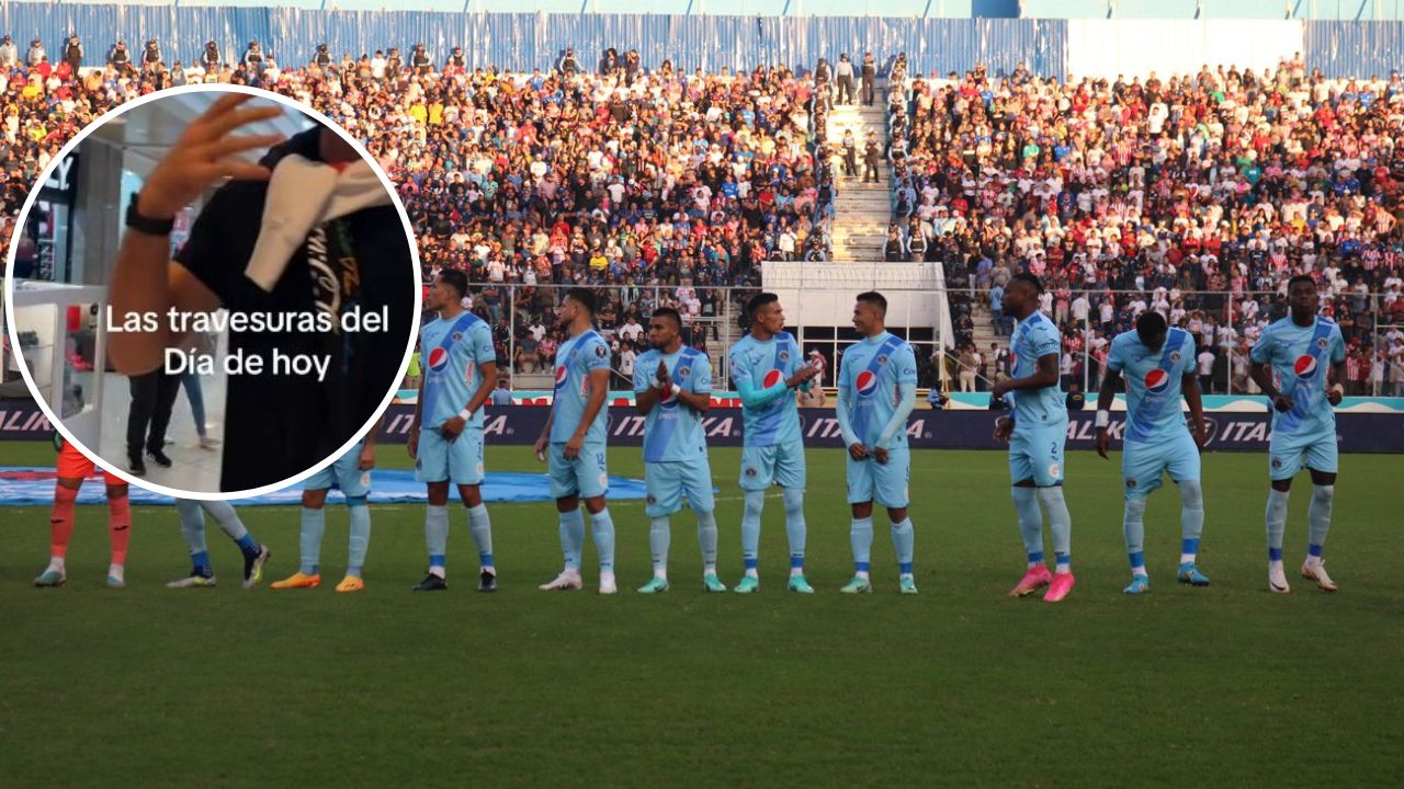 Jugador de Motagua es captado 'sacándose las cejas' en un salón para lucir impecable