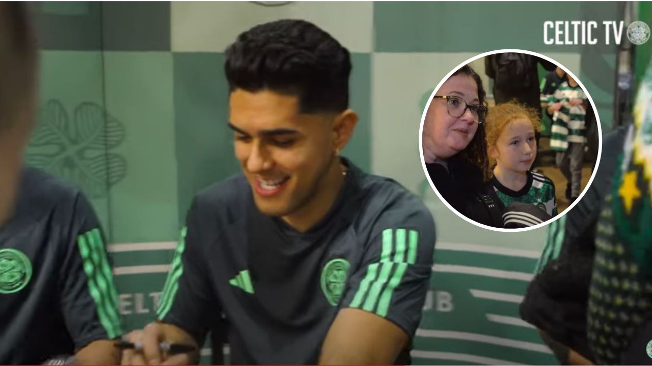 Luis Palma le cumple el sueño a pequeños fanáticos del Celtic de Escocia