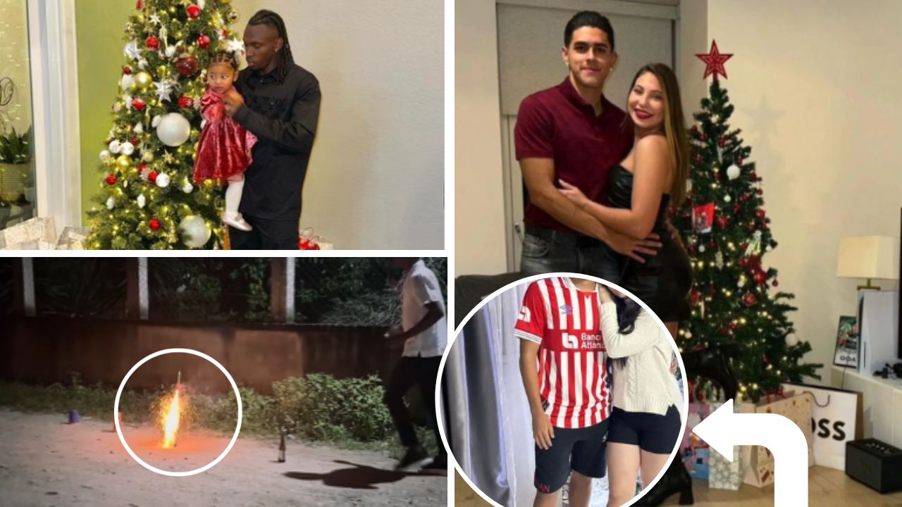 Lanzando pirotecnia y uno con la camisa de su equipo: Así festejaron los jugadores hondureños la Navidad