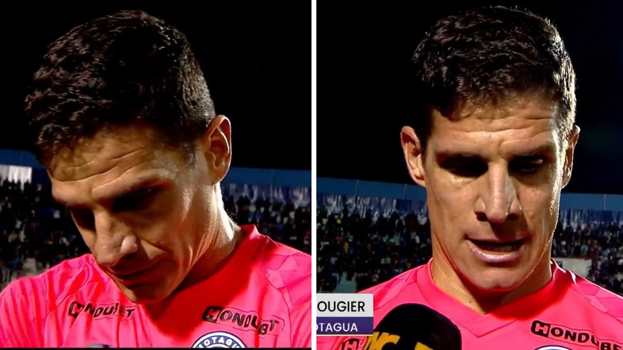 Jonathan Rougier y su emotiva reacción tras convertirse en el héroe de Motagua