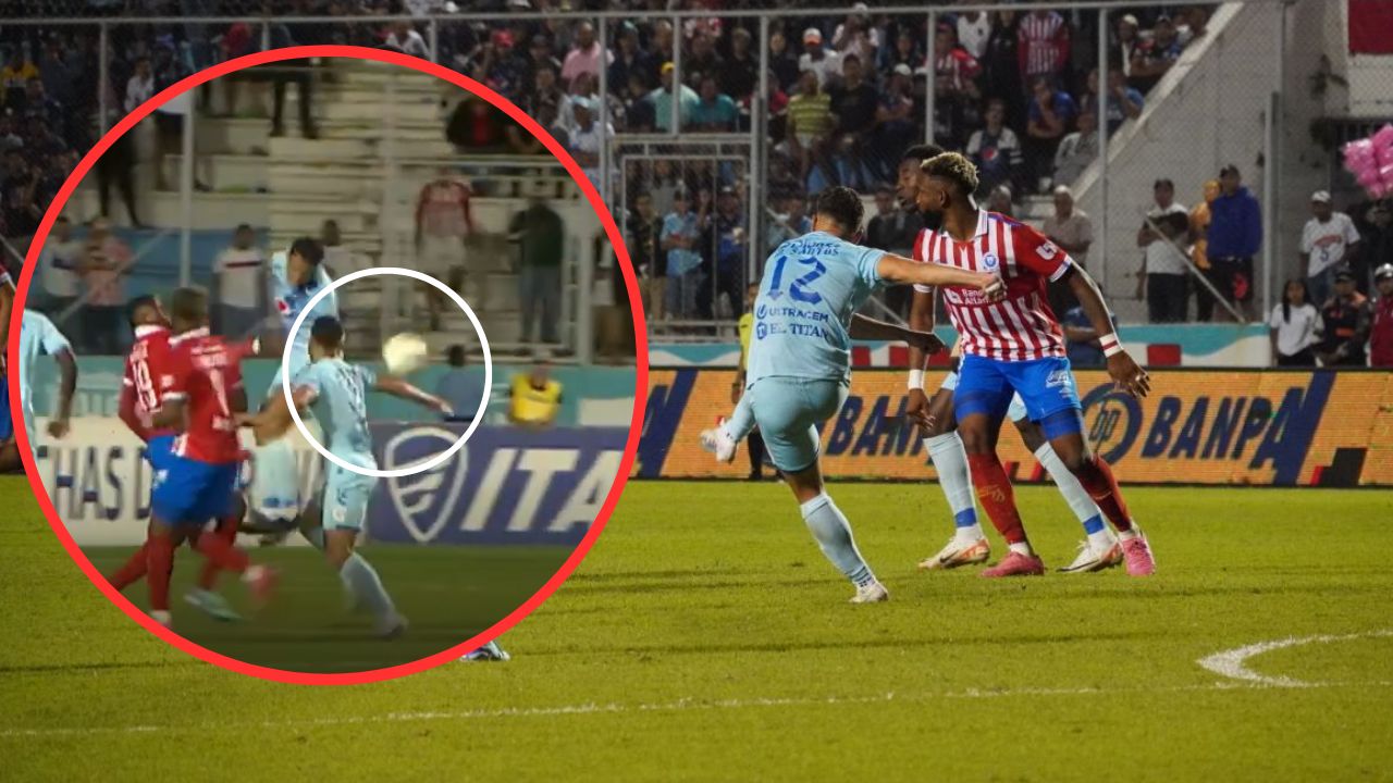 El posible penal que todo Olimpia reclamó ante Motagua y Nelson Salgado no pitó