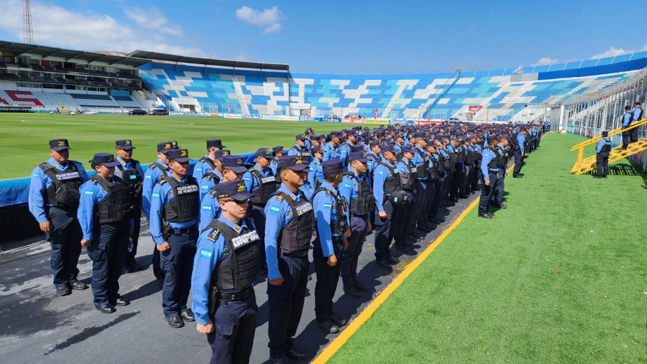 Policía Nacional confirma las fuertes medidas de seguridad para la final Olimpia vs. Motagua