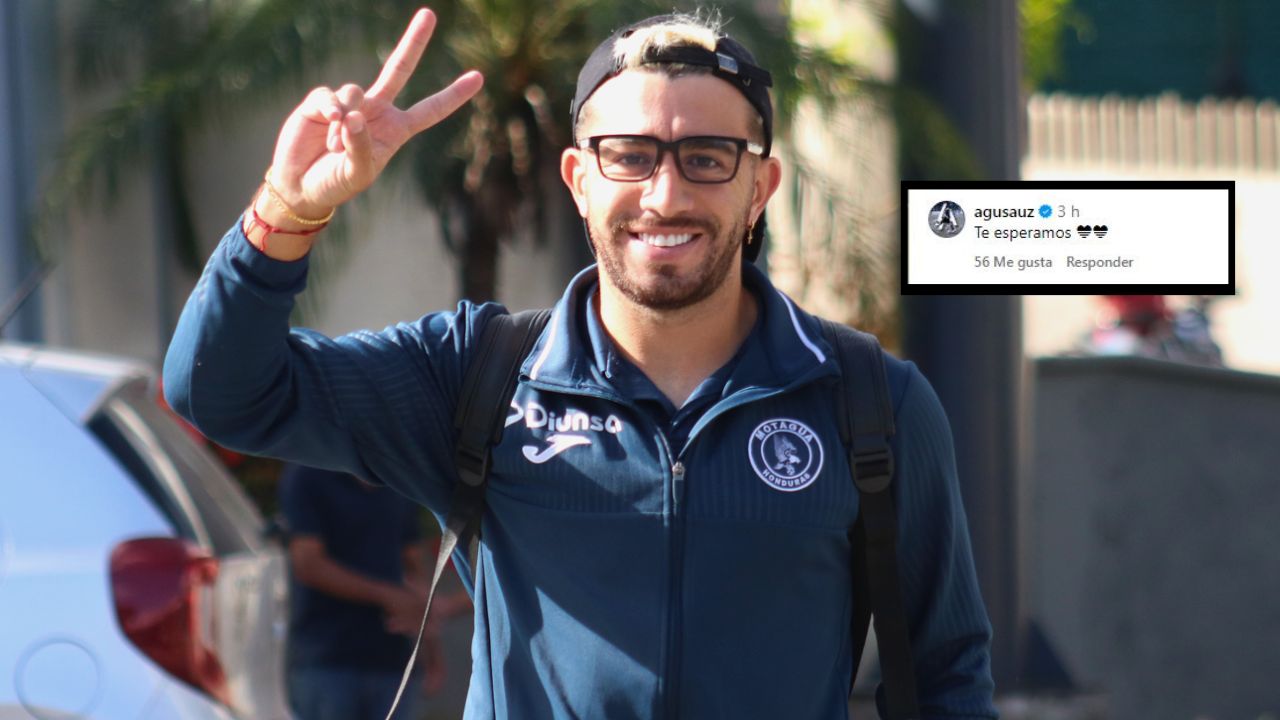 Agustín Auzmendi le da la bienvenida al nuevo delantero del Motagua