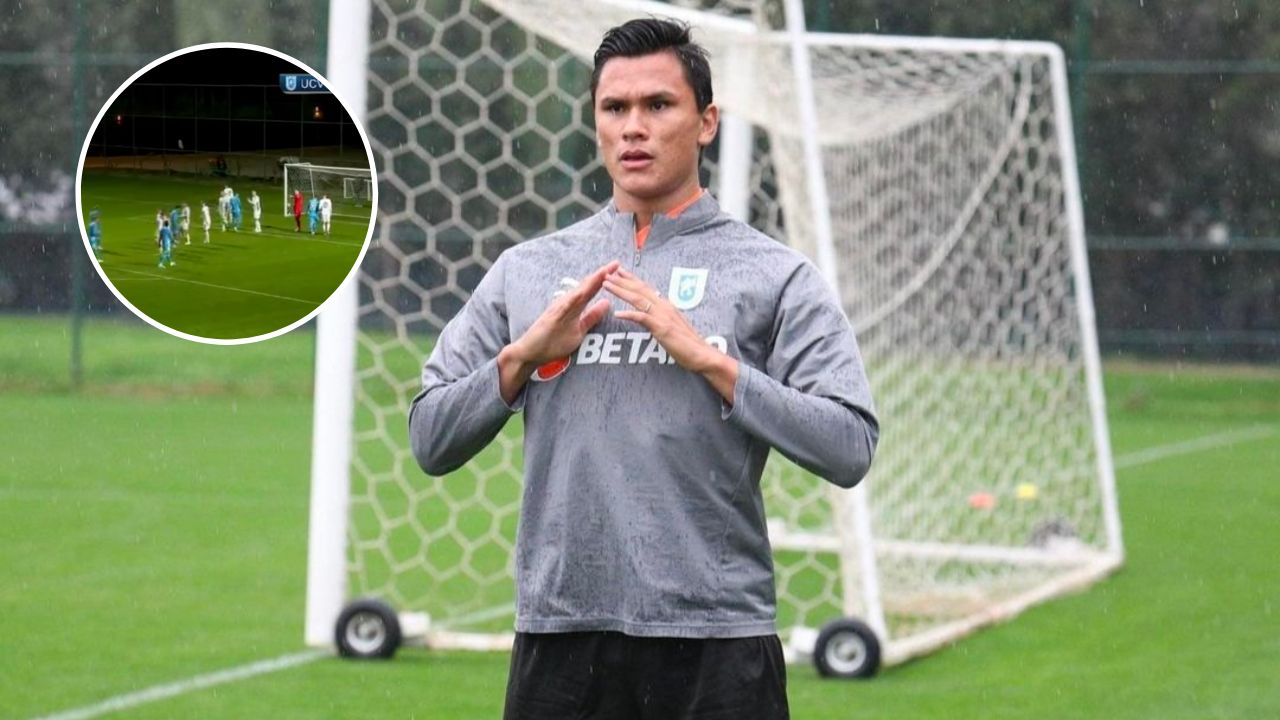 Denil Maldonado estuvo cerca de anotar un golazo con la Universitatea Craiova