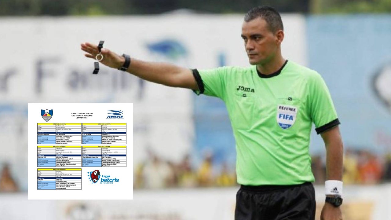 ¿Quiénes serán los árbitros principales de la jornada 2 del Torneo Clausura?