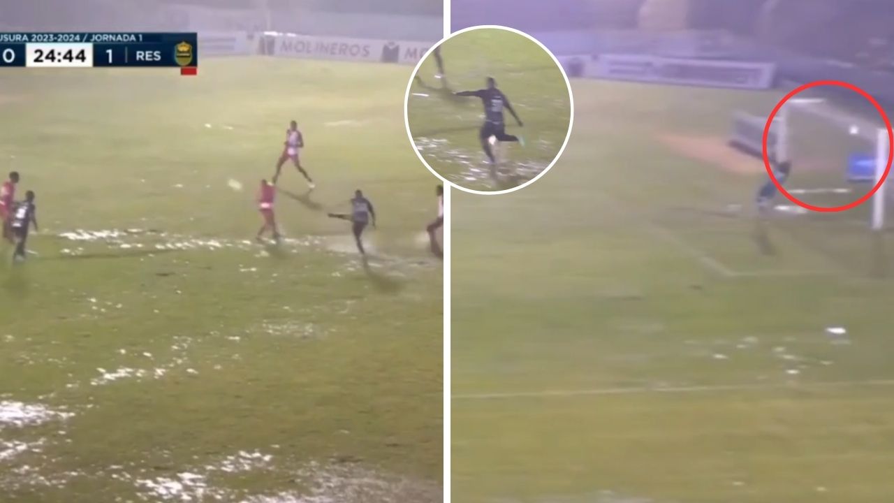 El brutal golazo del panameño Carlos Small en su debut con Real España en Liga Nacional