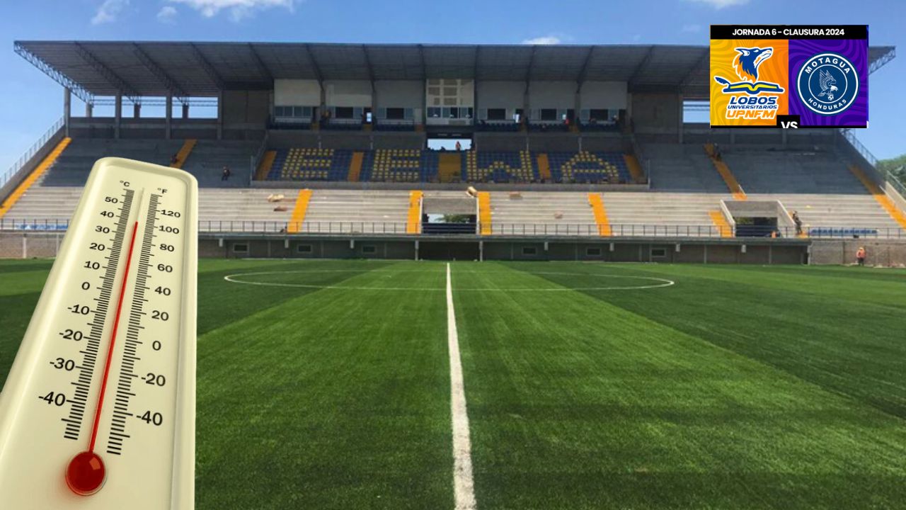 Partido entre Lobos UPN vs Motagua se jugará bajo intensas temperaturas