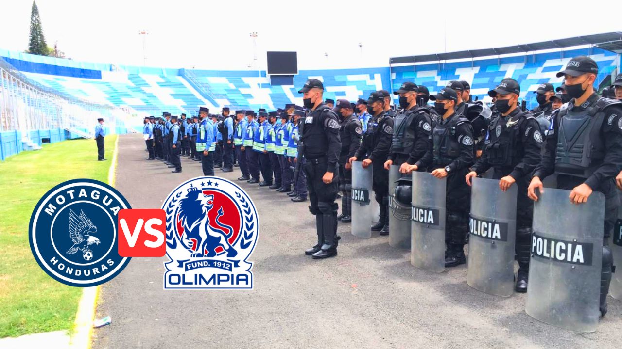 Clásico entre Motagua vs Olimpia será resguardado por 800 miembros de la Policía Nacional