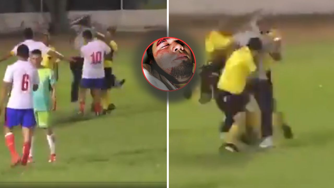 Futbolista hondureño propina brutal agresión a árbitro en Jesús de Otoro