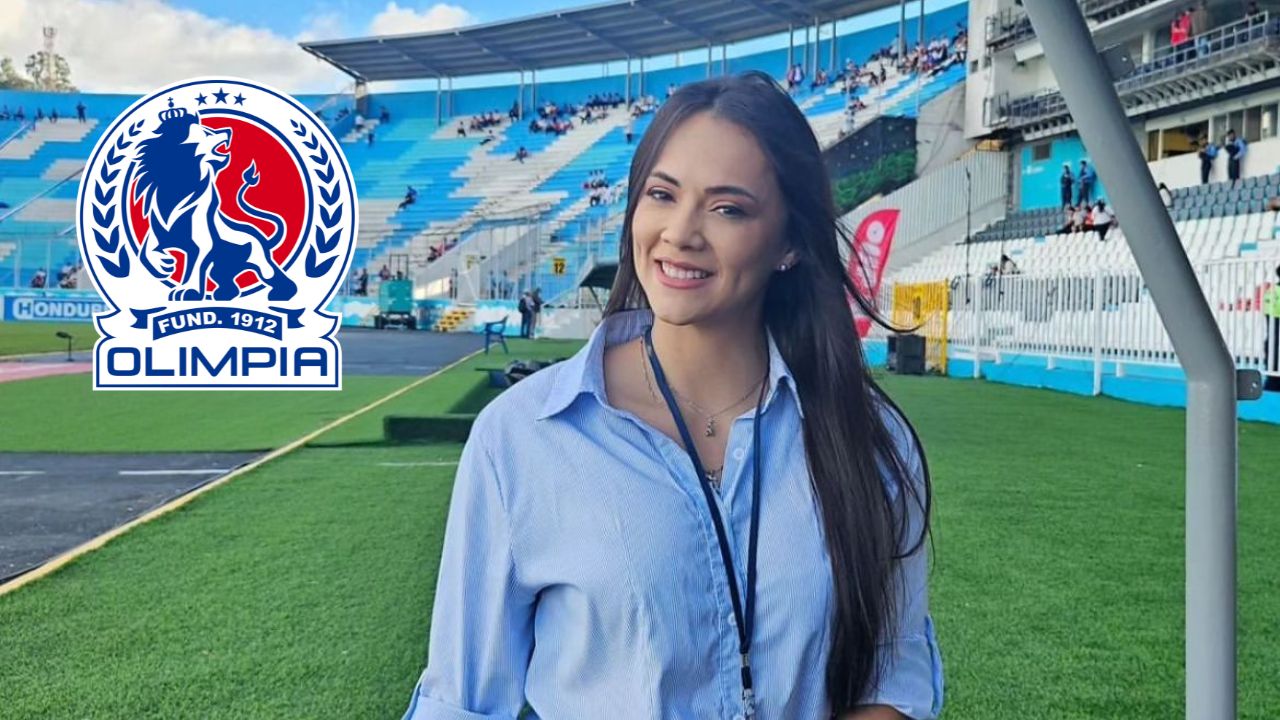 Isabel Zambrano es sorprendida con obsequio de aficionado del Olimpia en el estadio Nacional