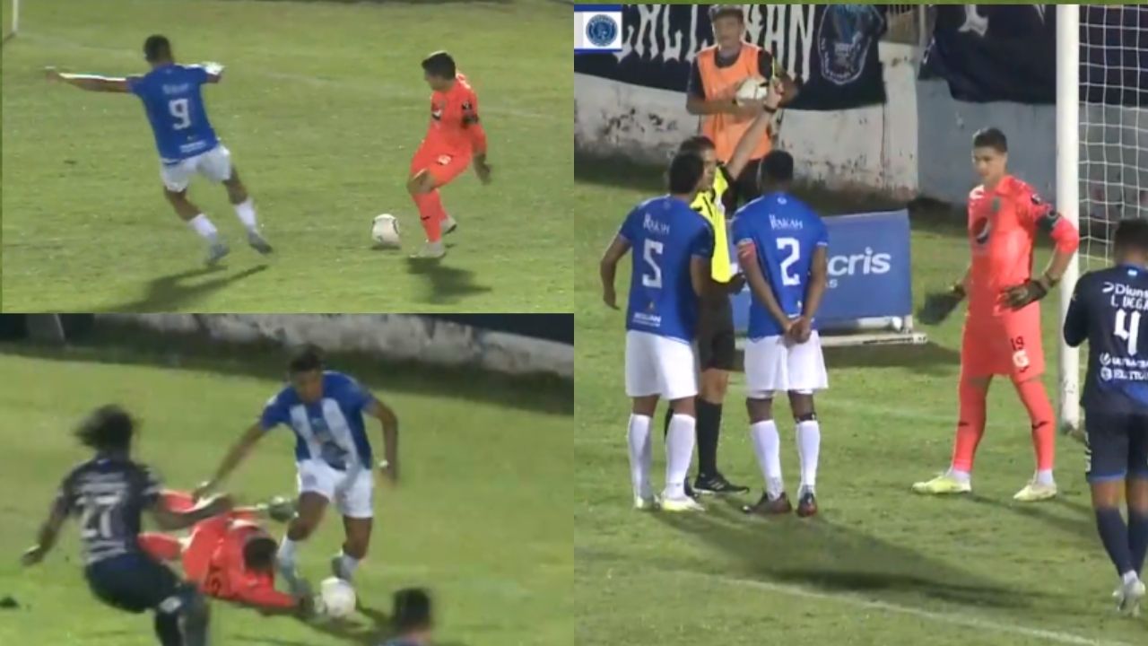 Jonathan Rougier comete un error infantil que le cuesta la amarilla y un penal en contra a Motagua