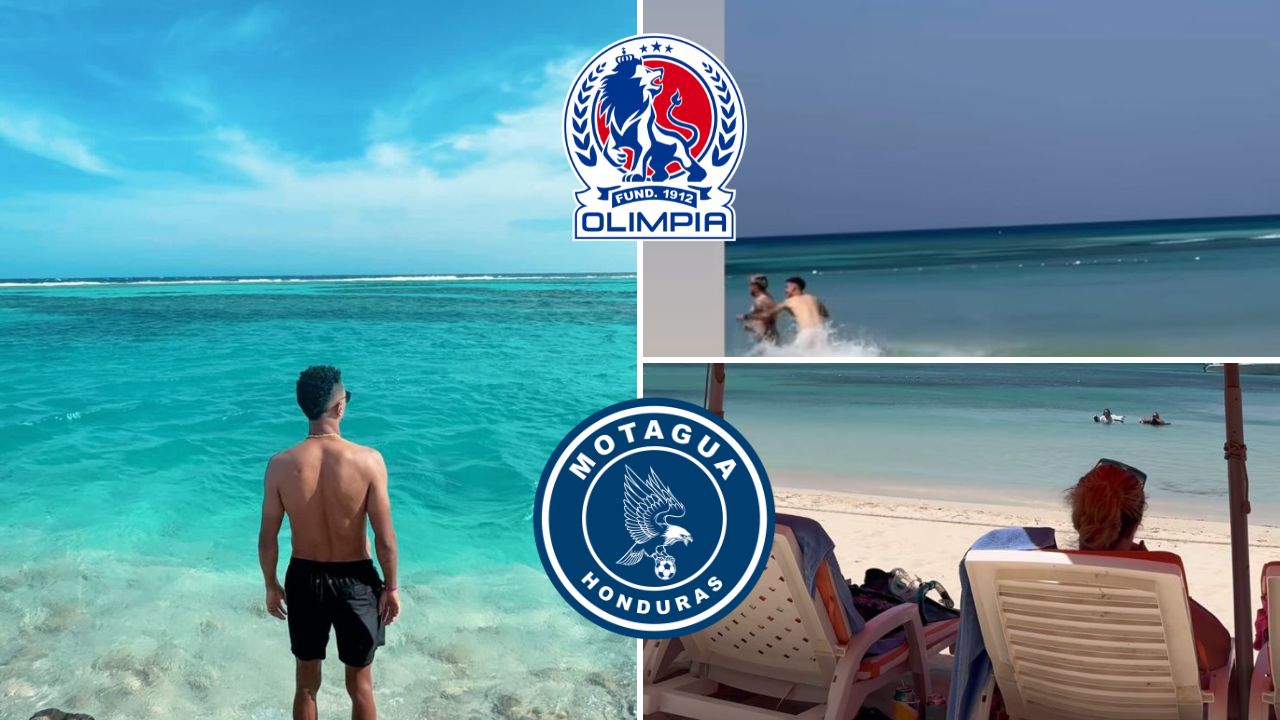Jugadores de Olimpia y Motagua aparecen vacacionando en Roatán