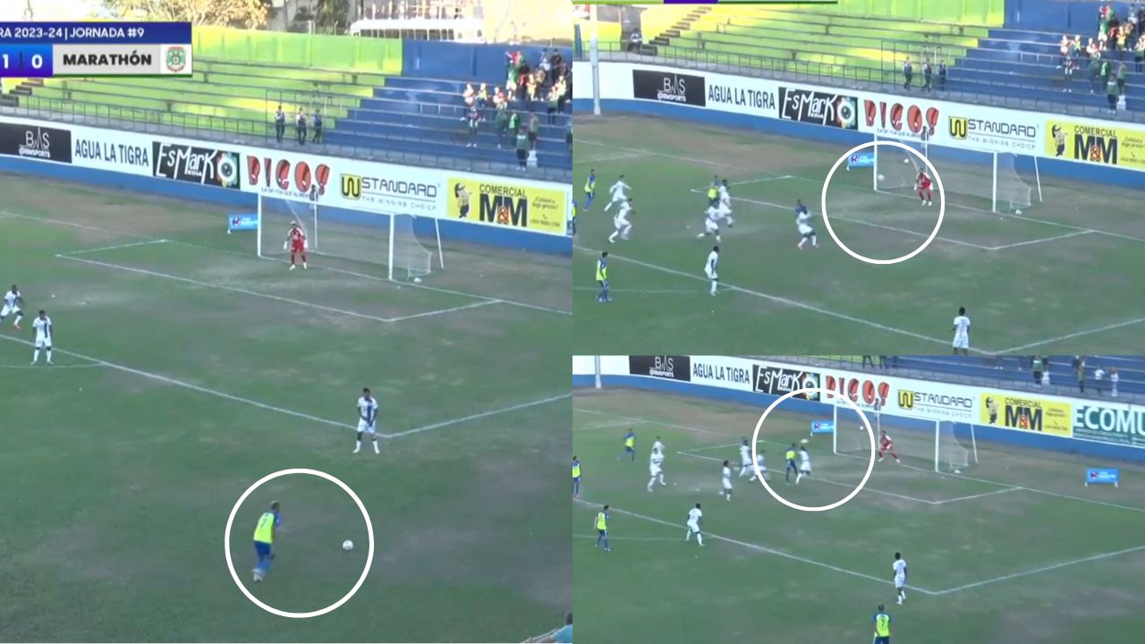 ¡De crack! Así fue la tremenda asistencia de Alex López con el Olancho FC