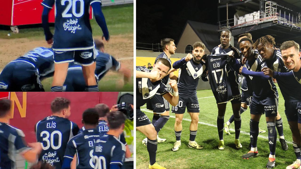 ¡Espectacular! Jugadores del Burdeos emulan festejo de Alberth Elis como gesto al hondureño