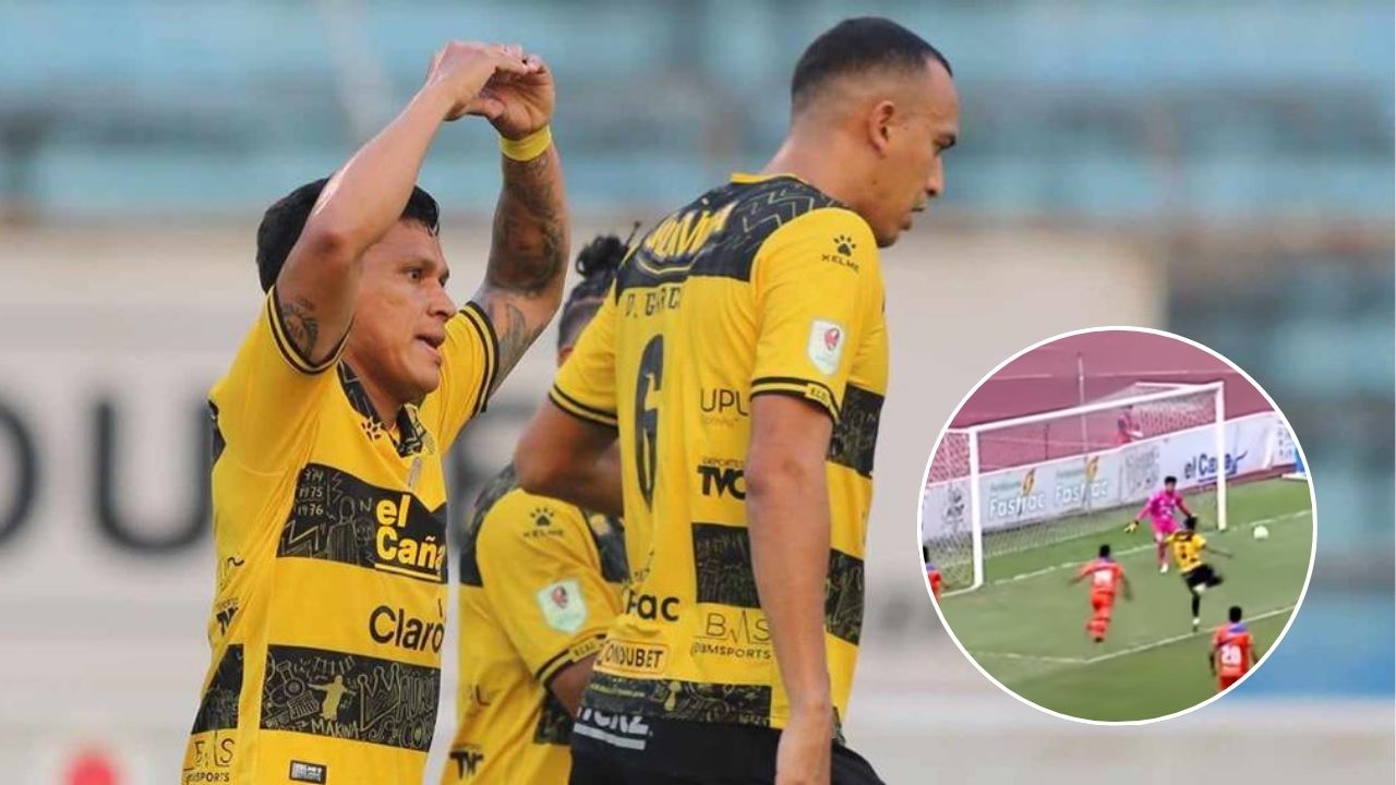 Bryan Moya anota su primer gol con la camiseta del Real España