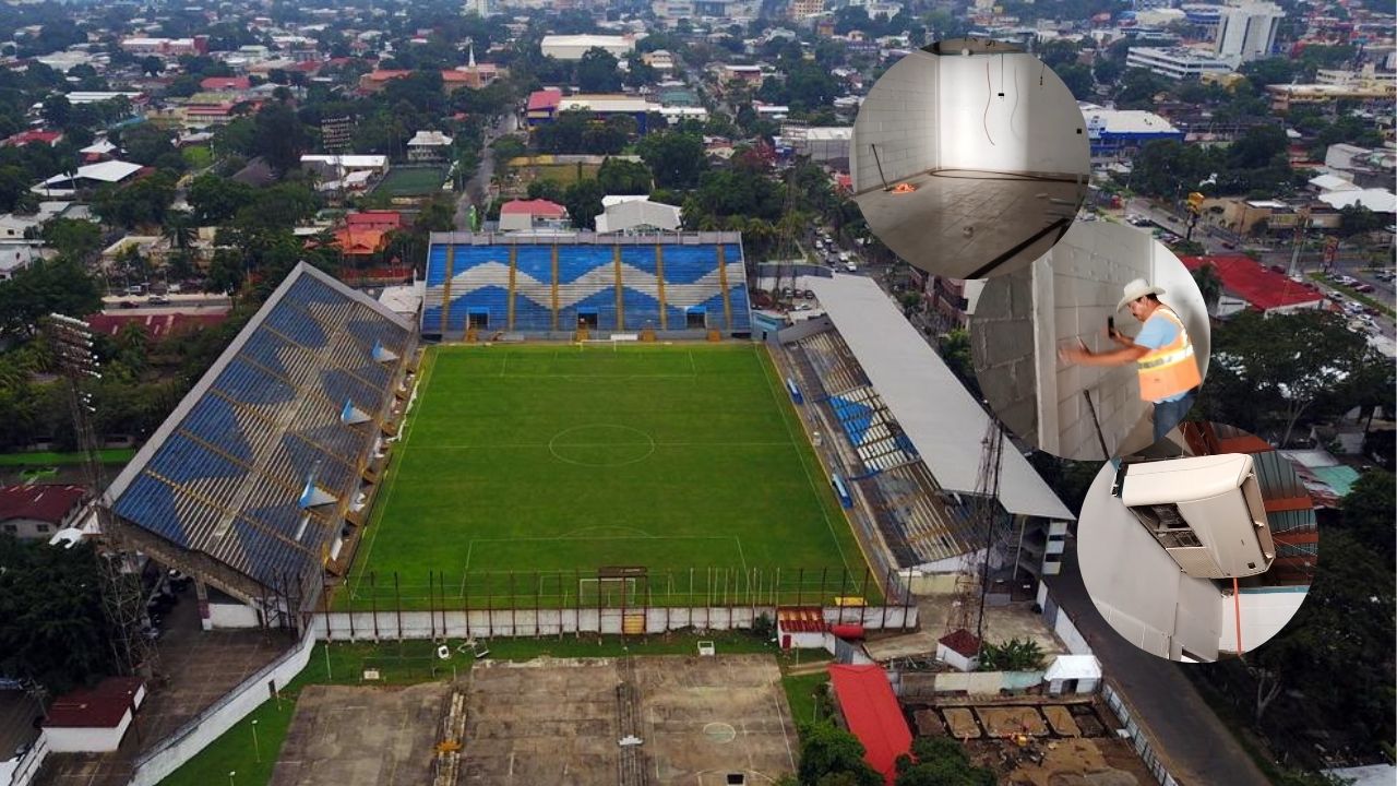 Así avanzan los trabajos en los camerinos del estadio Morazán de San Pedro Sula