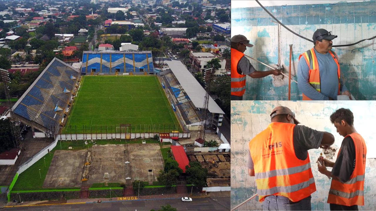 Así avanzan las remodelaciones de los camerinos del estadio Morazán