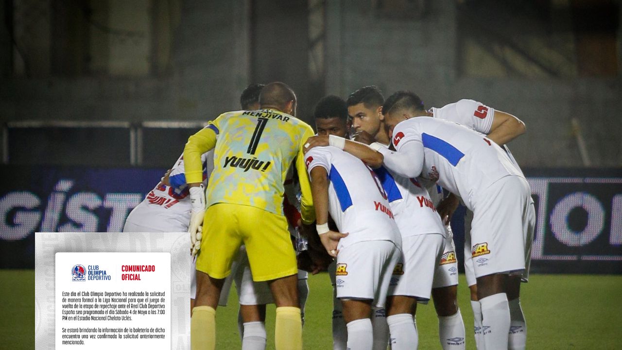 Olimpia envía solicitud a la Liga Nacional por su repechaje ante Real España