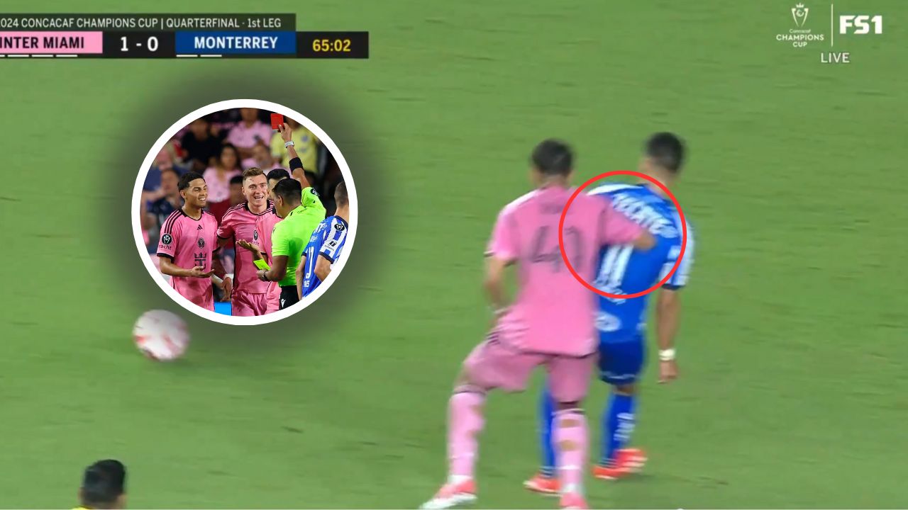 David Ruiz sale expulsado tras absurda agresión a un jugador de Monterrey